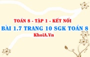 Bài 1.7 trang 10 SGK Toán 8 tập 1 Kết nối tri thức